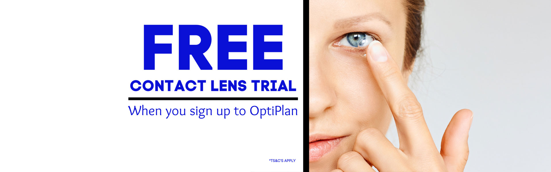 free contact lens trial banner